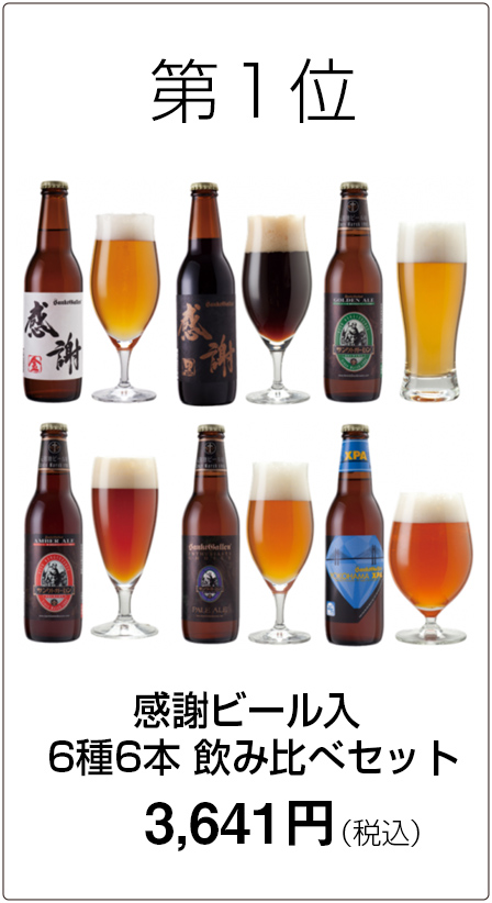 第1位 感謝ビール入飲み比べセット