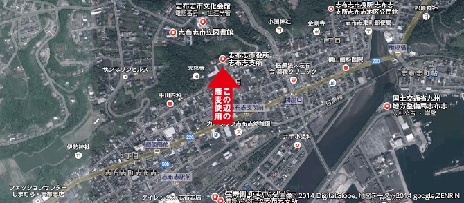 志布志市志布志町志布志の志布志市役所志布志支所の地図