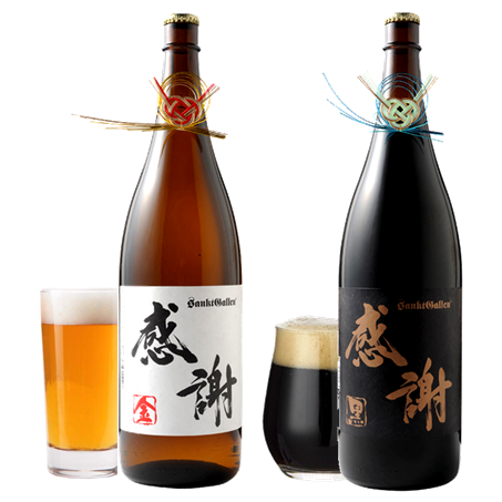 水引付き一升瓶ビール2本セット