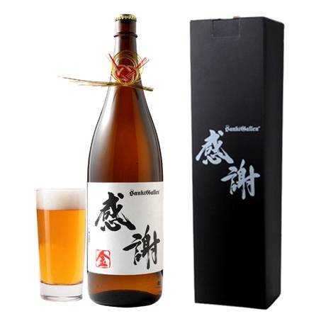 水引付き　一升瓶ビール〈金〉