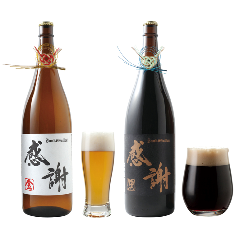 水引飾り付き　一升瓶ビール2本セット