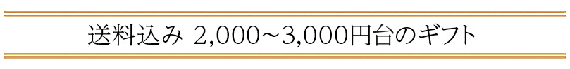 送料込み 2,000〜3,000円台の「父の日ギフト」