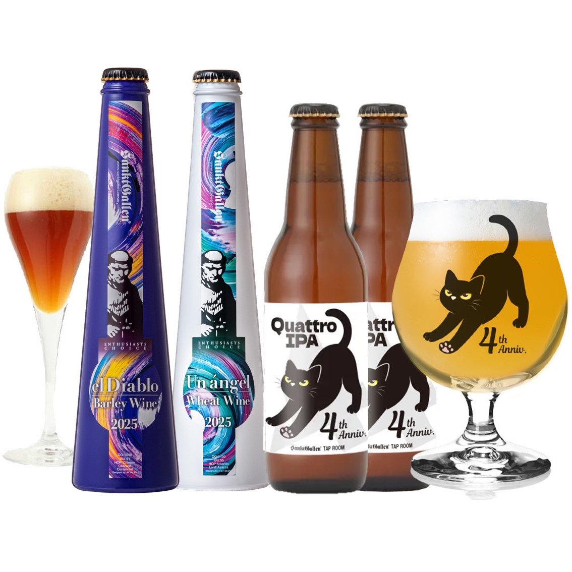 タップルーム4周年記念ビール「クワトロIPA」と、グラスのネット販売